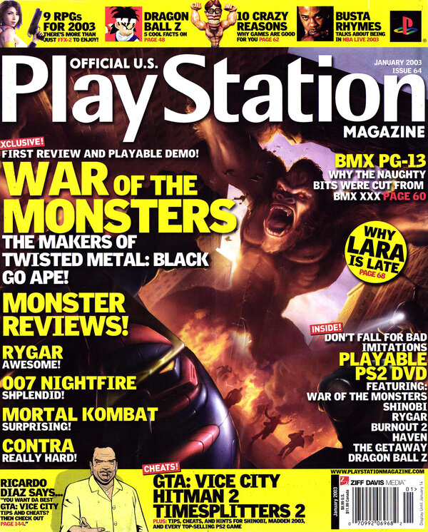 Official U.S. PlayStation Magazine Issue 064 (January 2003) cover